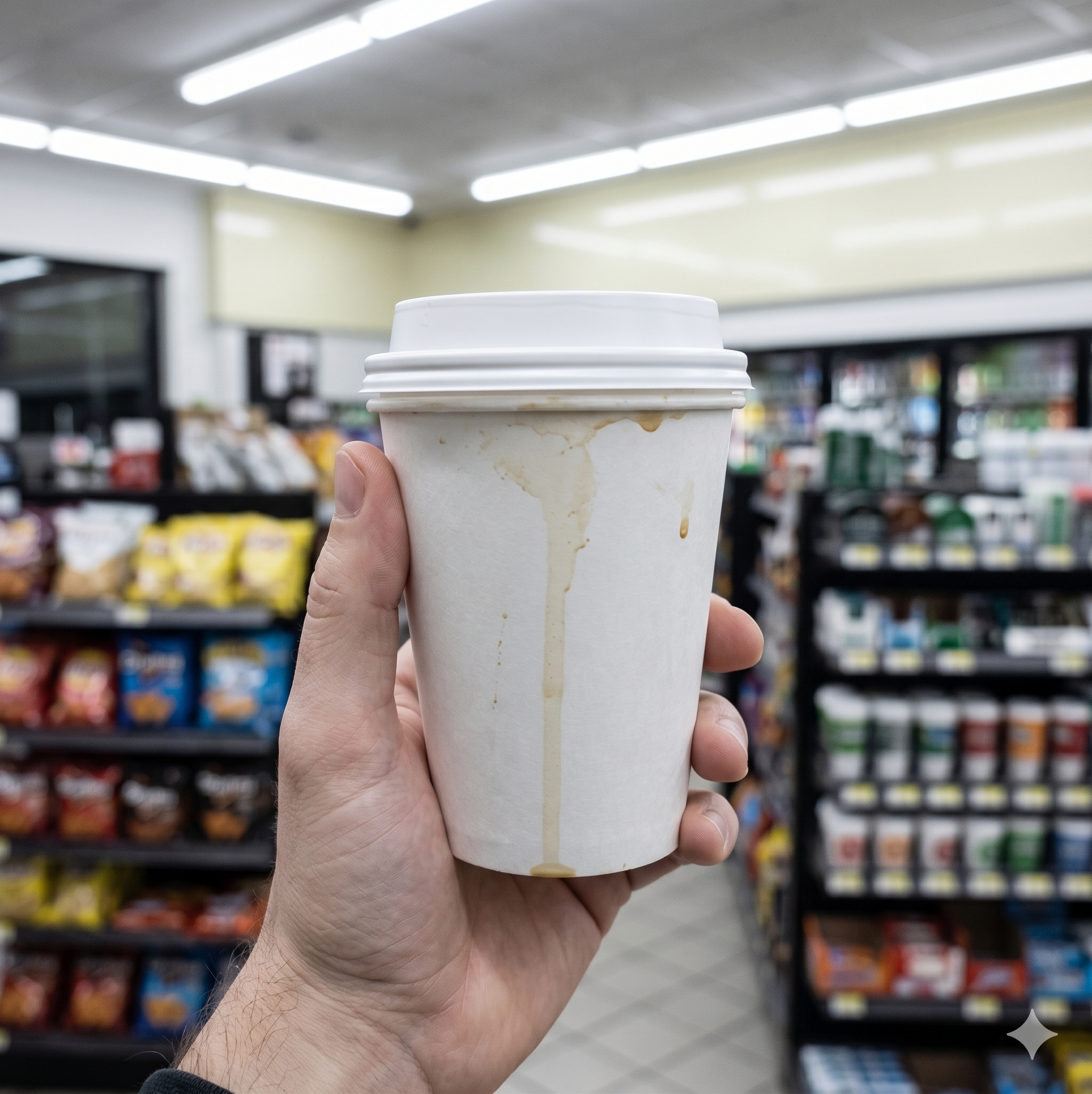 Café malo de gasolinera